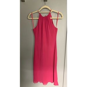 Pink Silk Ann Taylor Petite Dress